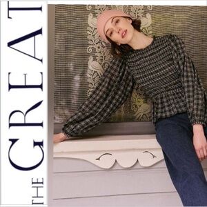 NWOT THE GREAT The Contessa Linen-Blend Top 1